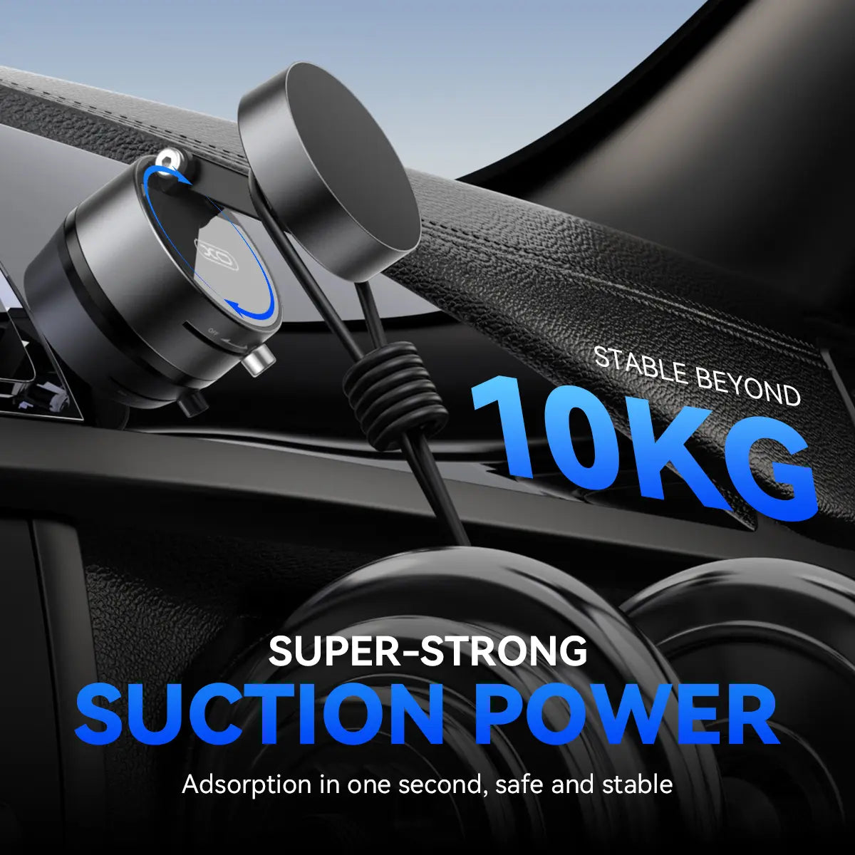 Vacuum Magnetic Suction Phone Holder,Xo Upgraded 360° Adjustable Suction Cup Car Phone Mount,Hands-Free Cell Phone Holder for Car/Gym/Mirror/Smooth Surface,Compatible with Iphone 17/16/15/14/13/12 Series