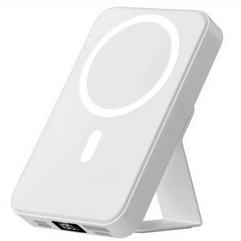 10000Mah Magnetic Power Bank - Portable Mobile Charger with Foldable Stand, LED Digital Display, for Iphone, Android, Smartphone, Back to School Haul Tools and Gadgets, Compact Travel Gifts for Him Battery Pack