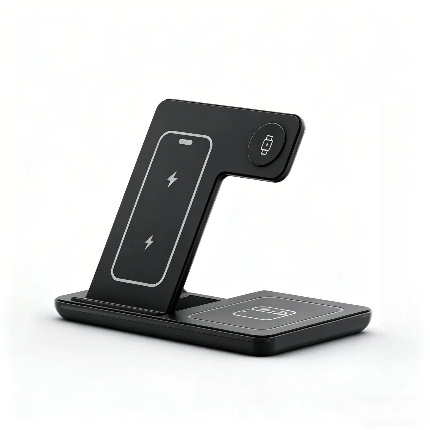 3-In-1 Wireless Charging Station, Fast Multifunctional Charger Stand for Iphone 17 to 11 Series, Apple Watch 11 to 1 Series, and Airpods 4/3 Pro, Portable, Foldable, Travel-Ready Charging Accessory
