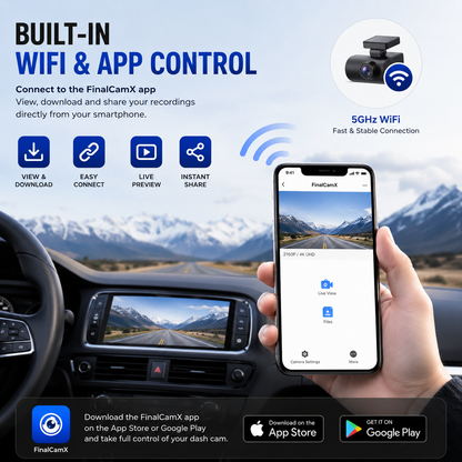 4K Dash Cam with WiFi & GPS