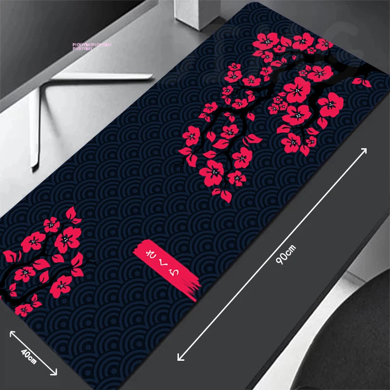 Large Gaming Mousepads Sakura Mouse Pad Computer Mousepad Mouse Mat 90X40Cm Desk Pads for PC Keyboard Mats Table Rug