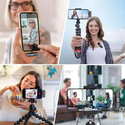 Hitozon Wireless Mini Microphone for Iphone 15/16/17, Ipad, Android, Wireless Lavalier Microphone with Noise Reduction, Portable USB C Lapel Mic for Video Recording, Vlog, Tiktok, Youtube,Summerwins