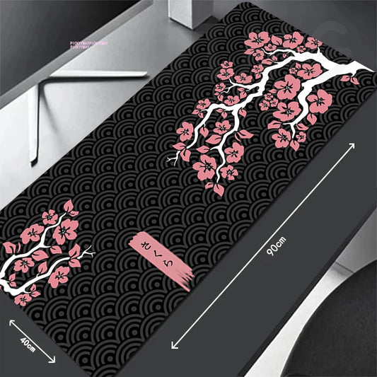 Large Gaming Mousepads Sakura Mouse Pad Computer Mousepad Mouse Mat 90X40Cm Desk Pads for PC Keyboard Mats Table Rug