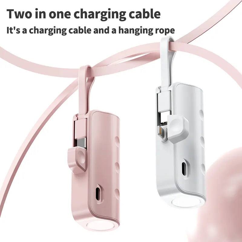 Compact Portable Wireless Rechargeable 5000Mah Emergency Power Bank, Supports Ios and Type-C Output, Large Capacity Battery Pack