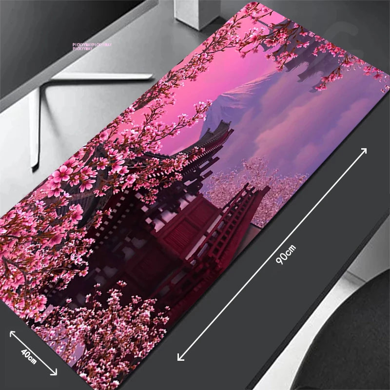 Large Gaming Mousepads Sakura Mouse Pad Computer Mousepad Mouse Mat 90X40Cm Desk Pads for PC Keyboard Mats Table Rug
