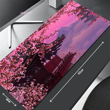 Large Gaming Mousepads Sakura Mouse Pad Computer Mousepad Mouse Mat 90X40Cm Desk Pads for PC Keyboard Mats Table Rug