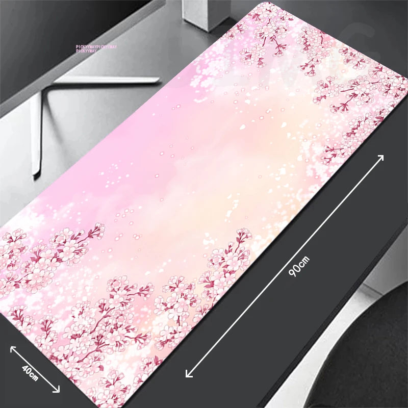 Large Gaming Mousepads Sakura Mouse Pad Computer Mousepad Mouse Mat 90X40Cm Desk Pads for PC Keyboard Mats Table Rug