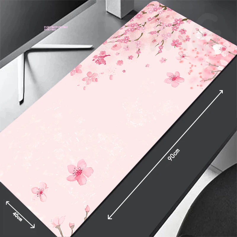 Large Gaming Mousepads Sakura Mouse Pad Computer Mousepad Mouse Mat 90X40Cm Desk Pads for PC Keyboard Mats Table Rug