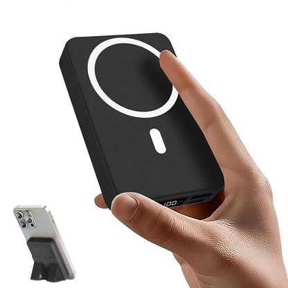 10000Mah Magnetic Power Bank - Portable Mobile Charger with Foldable Stand, LED Digital Display, for Iphone, Android, Smartphone, Back to School Haul Tools and Gadgets, Compact Travel Gifts for Him Battery Pack