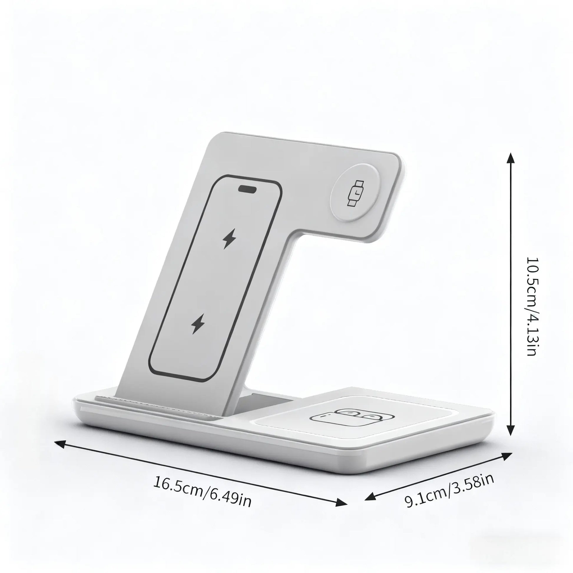 3-In-1 Wireless Charging Station, Fast Multifunctional Charger Stand for Iphone 17 to 11 Series, Apple Watch 11 to 1 Series, and Airpods 4/3 Pro, Portable, Foldable, Travel-Ready Charging Accessory