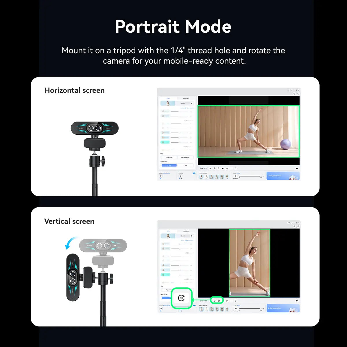 EMEET C60E 4K Dual Webcam with Remote, Dual Camera & RGB Light 4K@30Fps/1080P@60Fps Streaming Camera, 11X Zoom, Auto Focus, USB Webcam with Microphone & Physical Privacy Cover, OBS, Zoom, Teams, Gaming, Streaming, Tiktokshopspringglowup, Summervibes Tikto