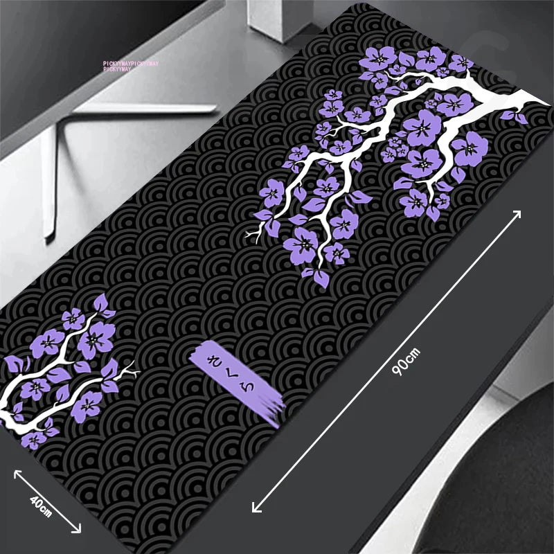 Large Gaming Mousepads Sakura Mouse Pad Computer Mousepad Mouse Mat 90X40Cm Desk Pads for PC Keyboard Mats Table Rug
