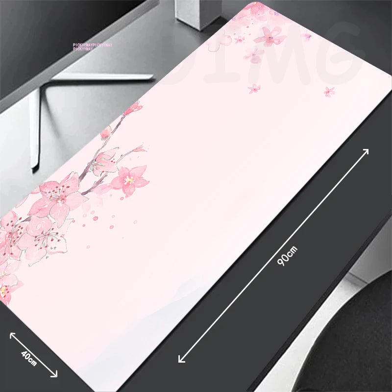 Large Gaming Mousepads Sakura Mouse Pad Computer Mousepad Mouse Mat 90X40Cm Desk Pads for PC Keyboard Mats Table Rug