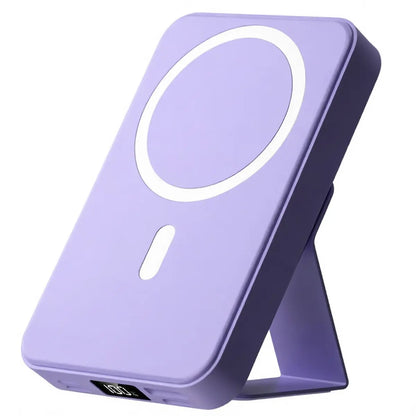 10000Mah Magnetic Power Bank - Portable Mobile Charger with Foldable Stand, LED Digital Display, for Iphone, Android, Smartphone, Back to School Haul Tools and Gadgets, Compact Travel Gifts for Him Battery Pack