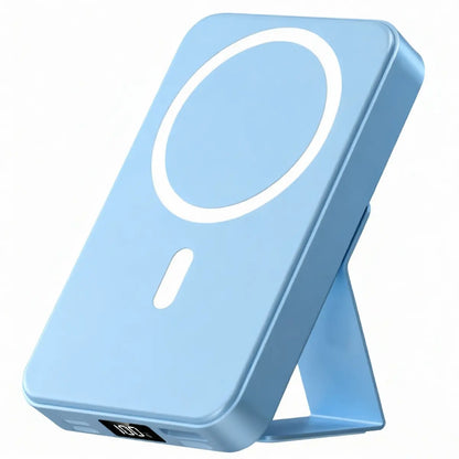 10000Mah Magnetic Power Bank - Portable Mobile Charger with Foldable Stand, LED Digital Display, for Iphone, Android, Smartphone, Back to School Haul Tools and Gadgets, Compact Travel Gifts for Him Battery Pack