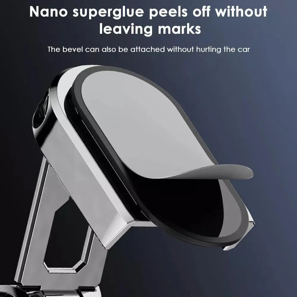 2Pcs Alloy 360° Rotatable Magnetic Car Phone Mount, Foldable Vehicle Phone Holder, Magnetic Phone Mount